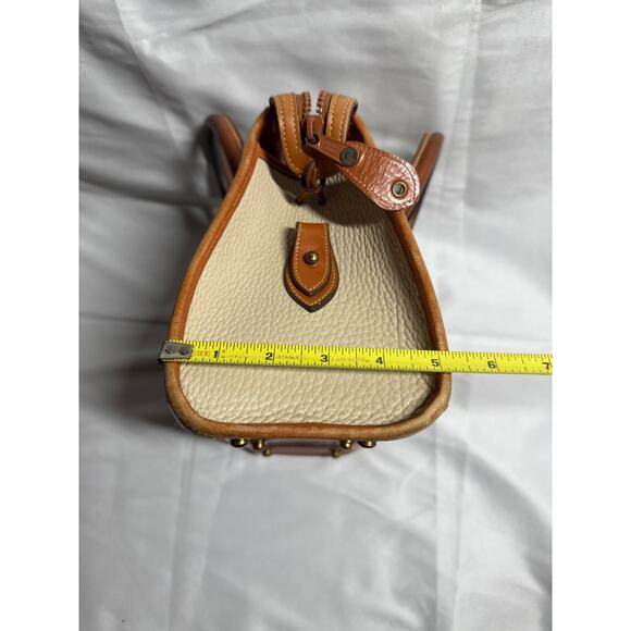 Vintage Dooney & Bourke Beige Brown Pebble Leather Satchel - Picture 16 of 16